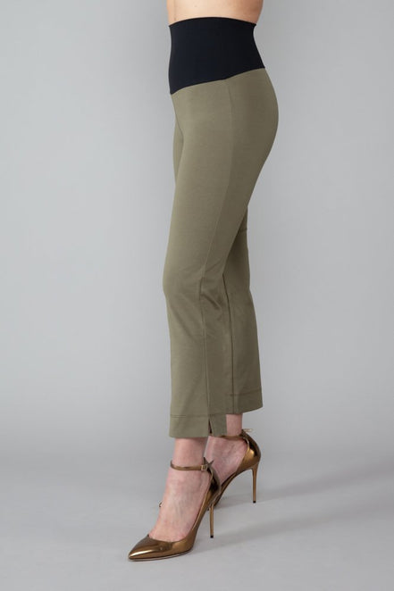 BB Trousers in Army Green with Baschina Waistband