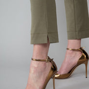 BB Trousers in Army Green with Baschina Waistband