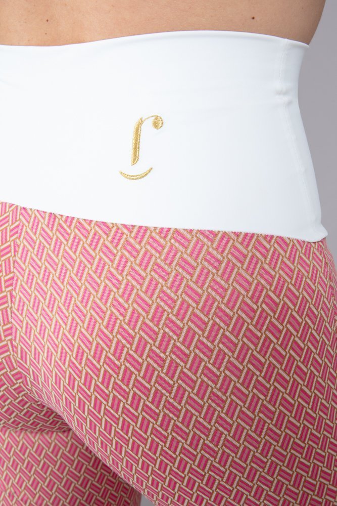 Panta Audrey fantasia rosa con baschina