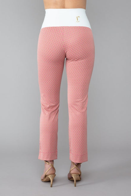 Panta Audrey fantasia rosa con baschina