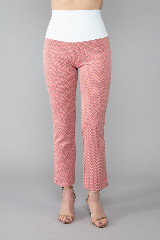 Panta Audrey fantasia rosa con baschina