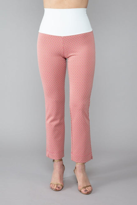 Panta Audrey fantasia rosa con baschina