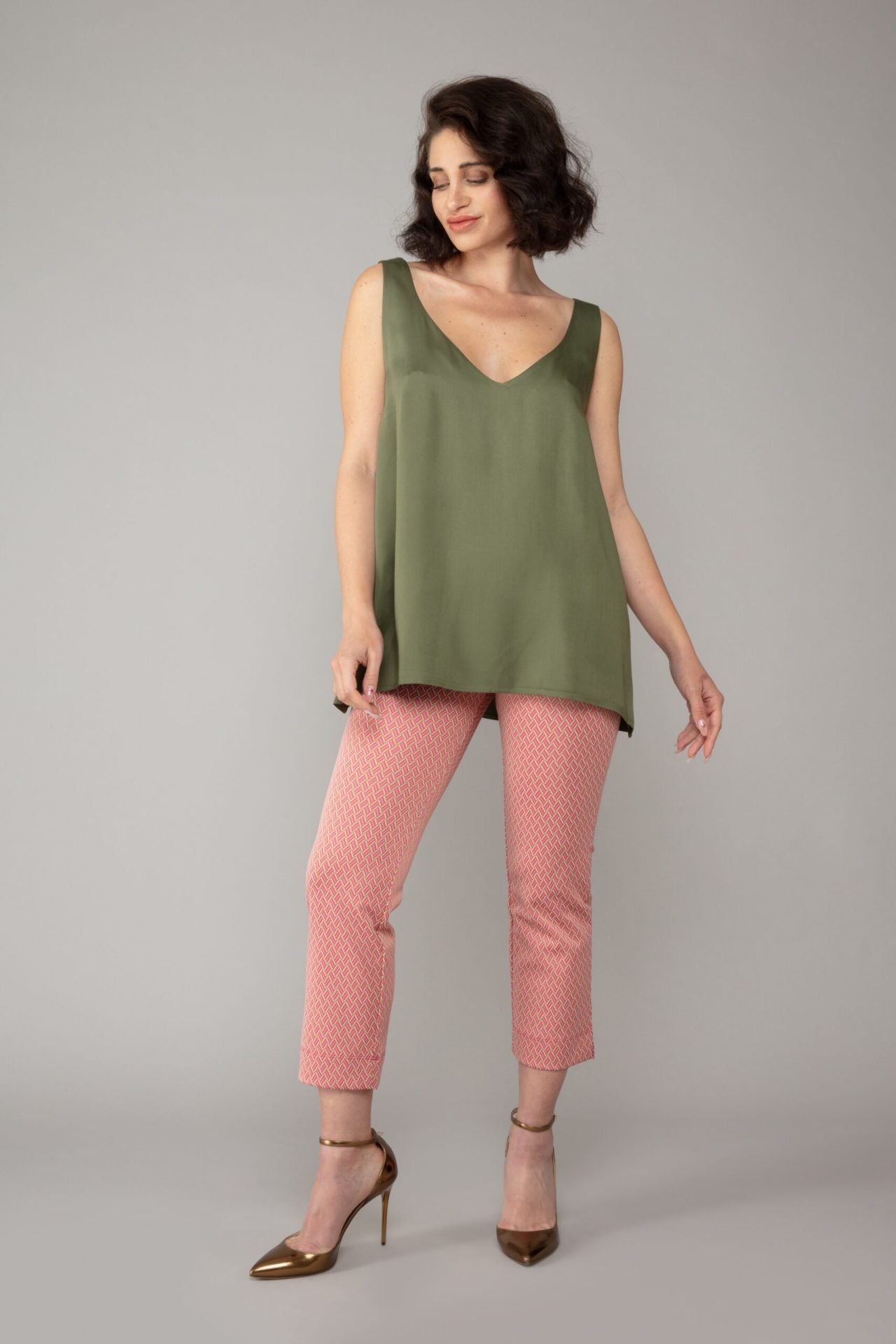 Panta BB fantasia rosa con baschina