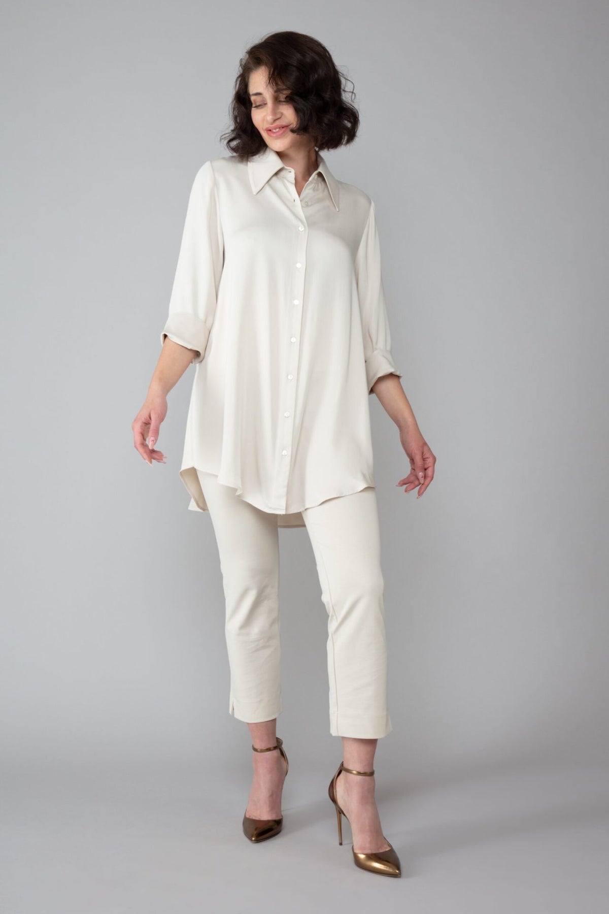 BB Trousers in Sand with Baschina Waistband