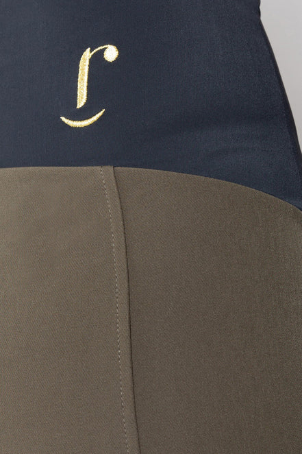 Capri Trousers in Army Green with Baschina Waistband