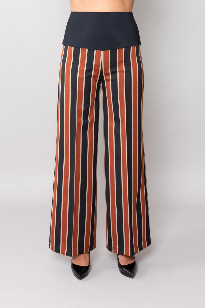Firenze Printed Trousers with Baschina Waistband