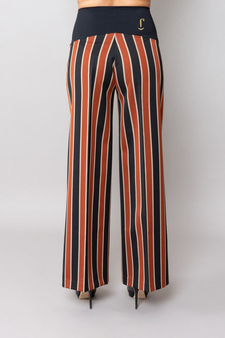 Firenze Printed Trousers with Baschina Waistband