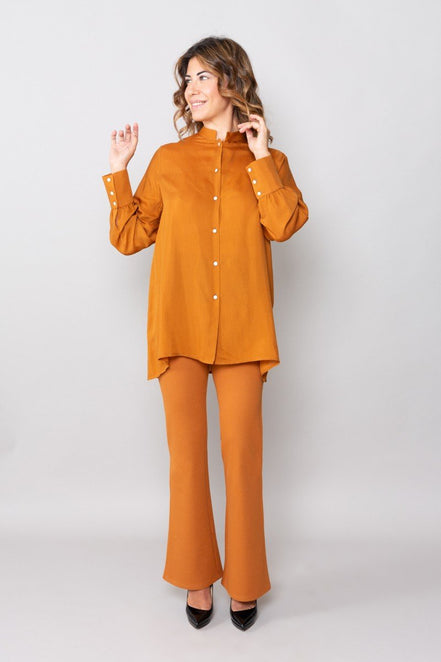 Milano Trousers in Mustard with Baschina Waistband