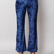 Panta Milano velluto blu con baschina