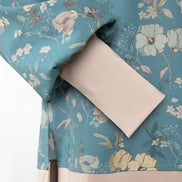 Camicia Paris fantasia fiori fondo azzurro