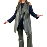 Gilet Barcelona ecopelle fango
