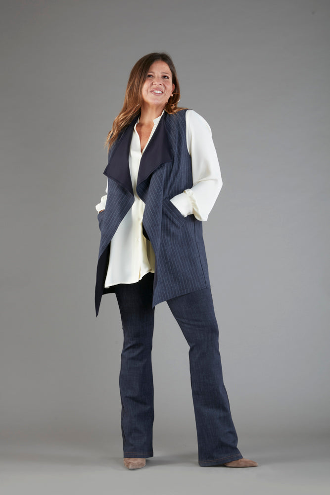Camicia NY techno satin avorio