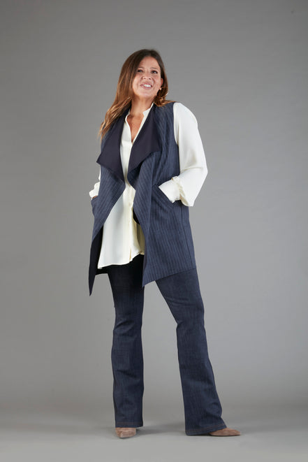 Camicia NY techno satin avorio