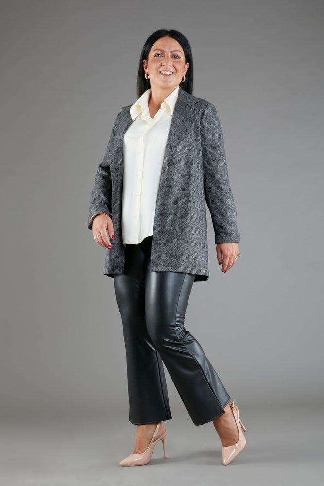 Berlin Jacket in Grey Prince of Wales Check