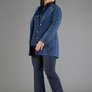 Camicia London techno satin blu