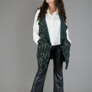 Gilet Barcelona bouclè verde