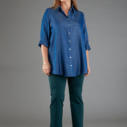 Camicia Milano in satin effetto jeans