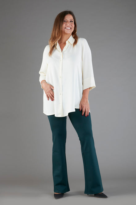 Camicia Milano techno satin avorio