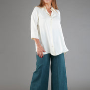Camicia Milano techno satin avorio