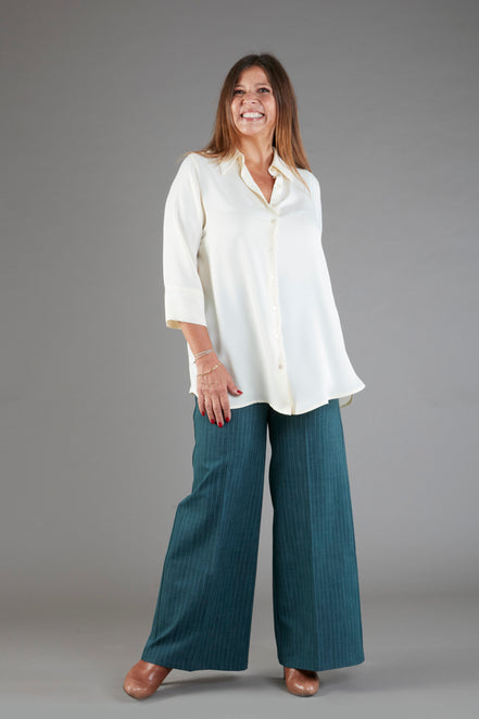 Camicia Milano techno satin avorio