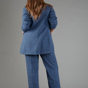 Berlin Blazer in Blue Prince of Wales Check