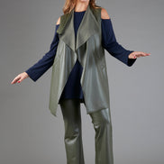 Gilet Barcelona ecopelle fango