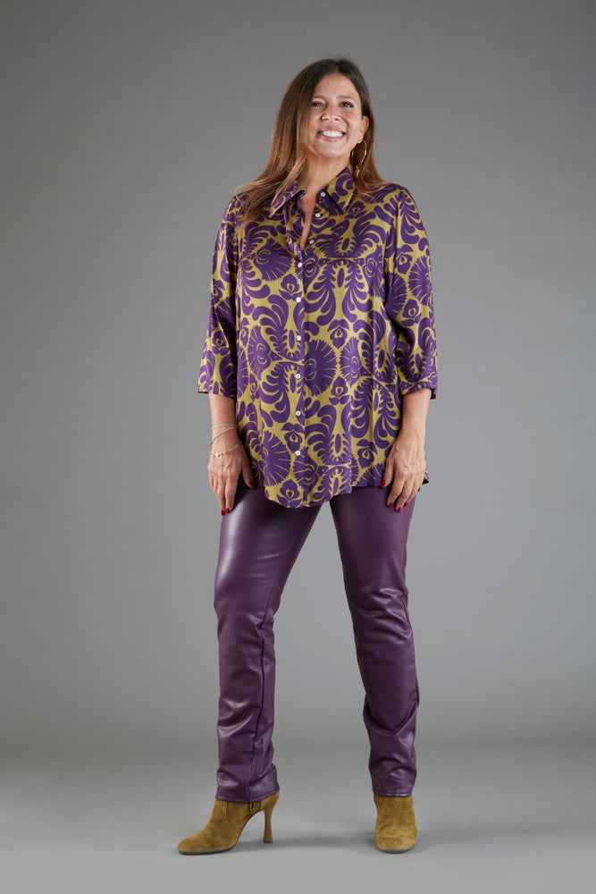 Camicia Milano disegno viola
