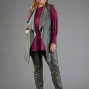 Gilet Barcelona ecopelle fango