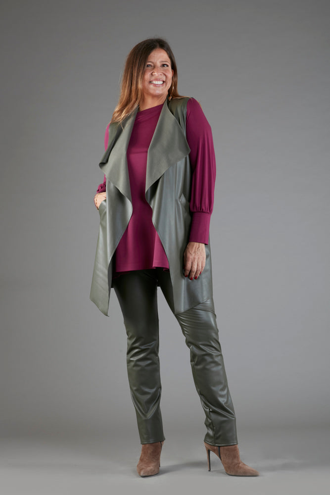 Gilet Barcelona ecopelle fango