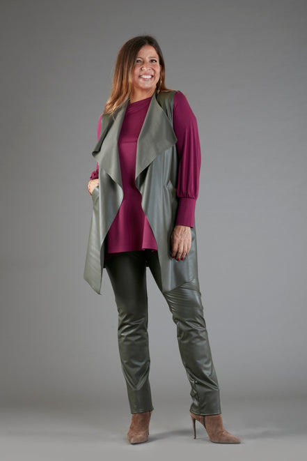 Gilet Barcelona ecopelle fango