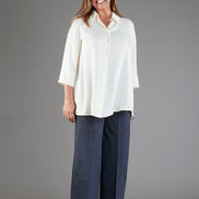 Camicia Milano techno satin avorio
