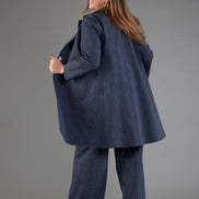 Procida Jacket in Washed Blue Pinstripe