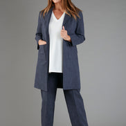 Procida Jacket in Washed Blue Pinstripe