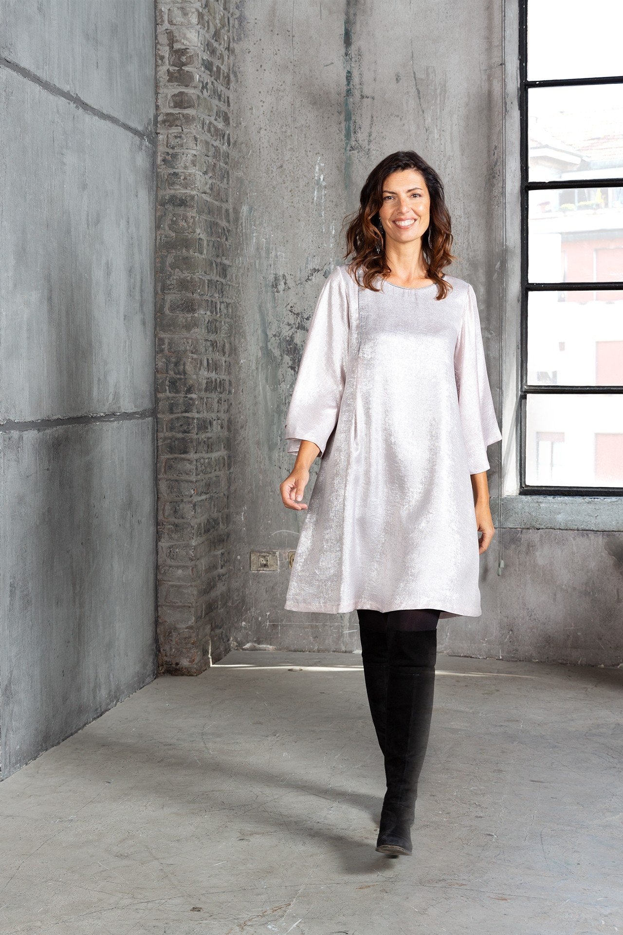 Abito Amsterdam Lurex Cipria
