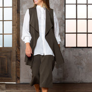 Capri Trousers in Army Green with Baschina Waistband
