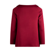 Maglia Sara felpa spalle scoperte scuba vino