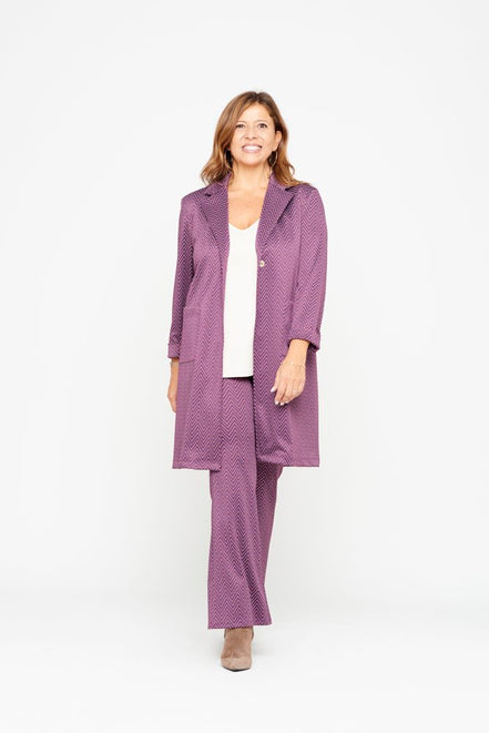 Panta Milano spina viola con baschina