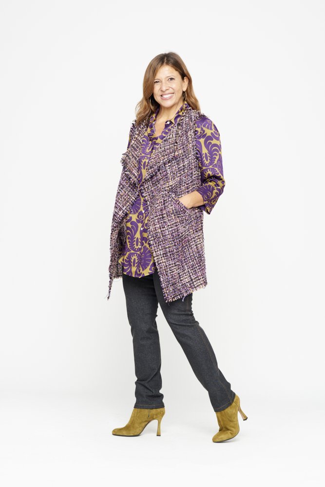 Gilet Barcelona bouclè viola
