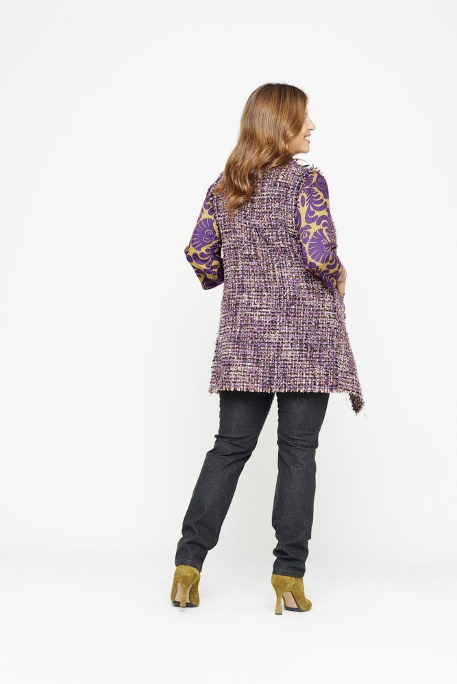 Gilet Barcelona bouclè viola