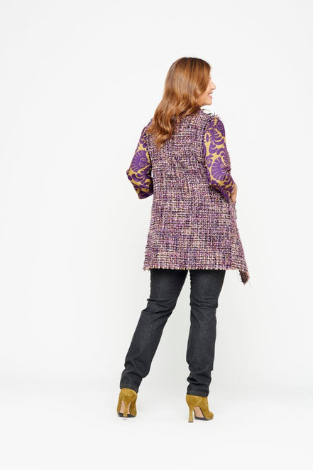 Gilet Barcelona bouclè viola