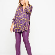 Camicia NY disegno viola