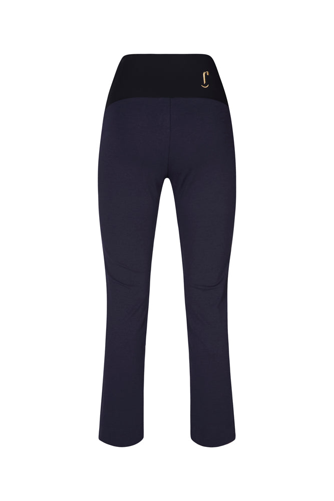 Panta Audrey punto milano cotone navy