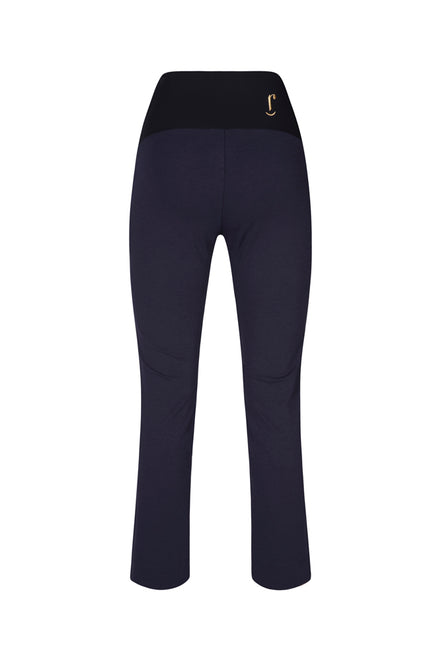 Panta Audrey punto milano cotone navy