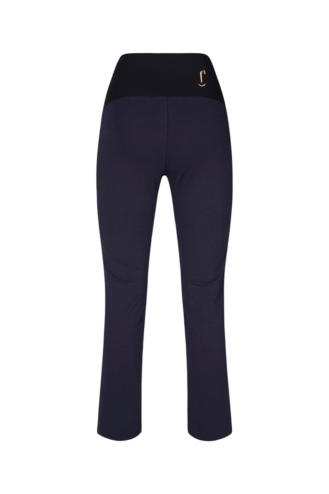 Panta Audrey punto milano cotone navy