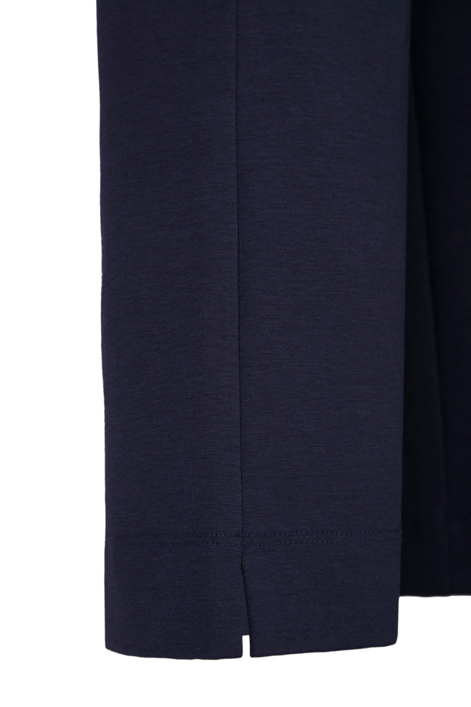 Panta Audrey punto milano cotone navy