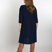 Torino Fluid Dress in Blue