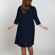 Torino Fluid Dress in Blue