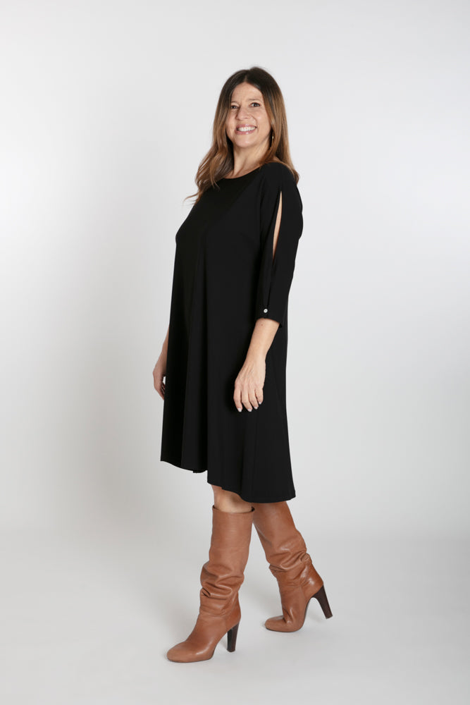 Torino Dress in Black Jersey