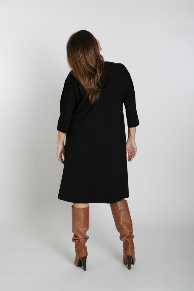 Torino Dress in Black Jersey