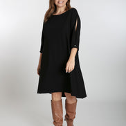 Torino Dress in Black Jersey